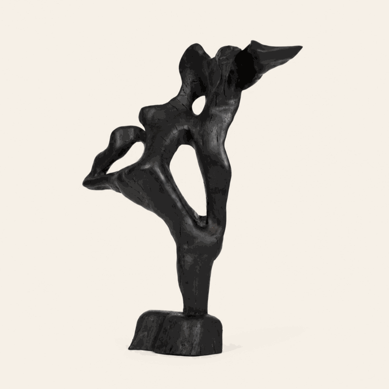 Creature of the Sea bog oak sculpture by Larry Harney, hand-carved from prehistoric Irish bog oak.