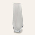 Goccia XL white color Murano glass vase, mouth-blown and crafted by hand on Murano Island in Venice, Italy.