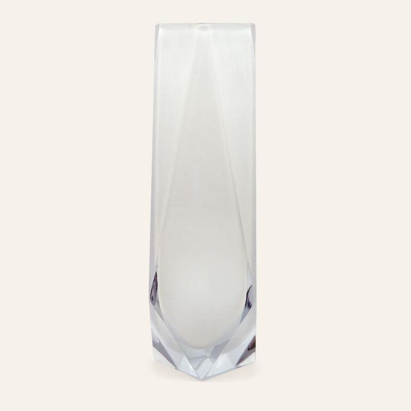 Goccia XL white color Murano glass vase, mouth-blown and crafted by hand on Murano Island in Venice, Italy.