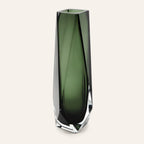 Goccia XL titanium color Murano glass vase, mouth-blown and crafted by hand on Murano Island in Venice, Italy.