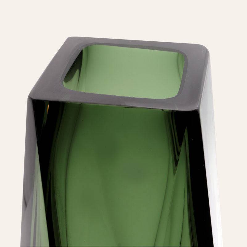 Goccia XL titanium color Murano glass vase, mouth-blown and crafted by hand on Murano Island in Venice, Italy.
