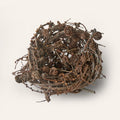 Handwoven larch twig nest sculpture with pine cones by Irish artisan Joe Hogan, created from natural materials gathered across the Irish landscape.