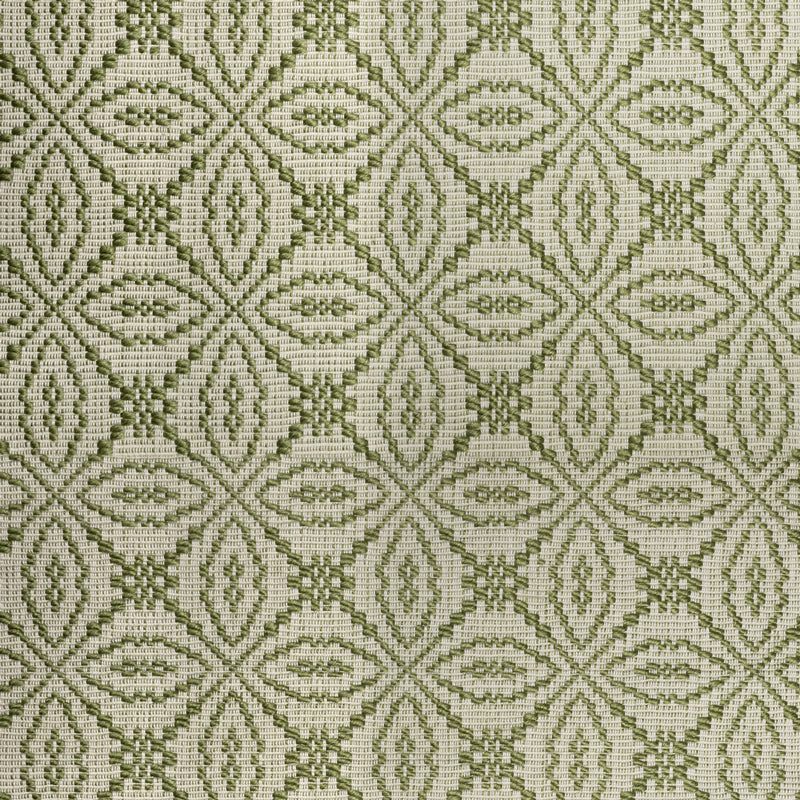 Sa Mendula Sardinian handwoven green-cream linen rug by Anna Deriu, woven on a traditional Sardinian horizontal loom.