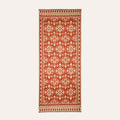 Sa Pianedda Sardinian handwoven terracotta-cream wool rug and tapestry by Anna Deriu, woven on a traditional Sardinian horizontal loom.