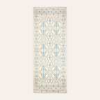 Su Rombo Mannu Sardinian handwoven wool rug and tapestry by Anna Deriu, woven on a traditional Sardinian horizontal loom.