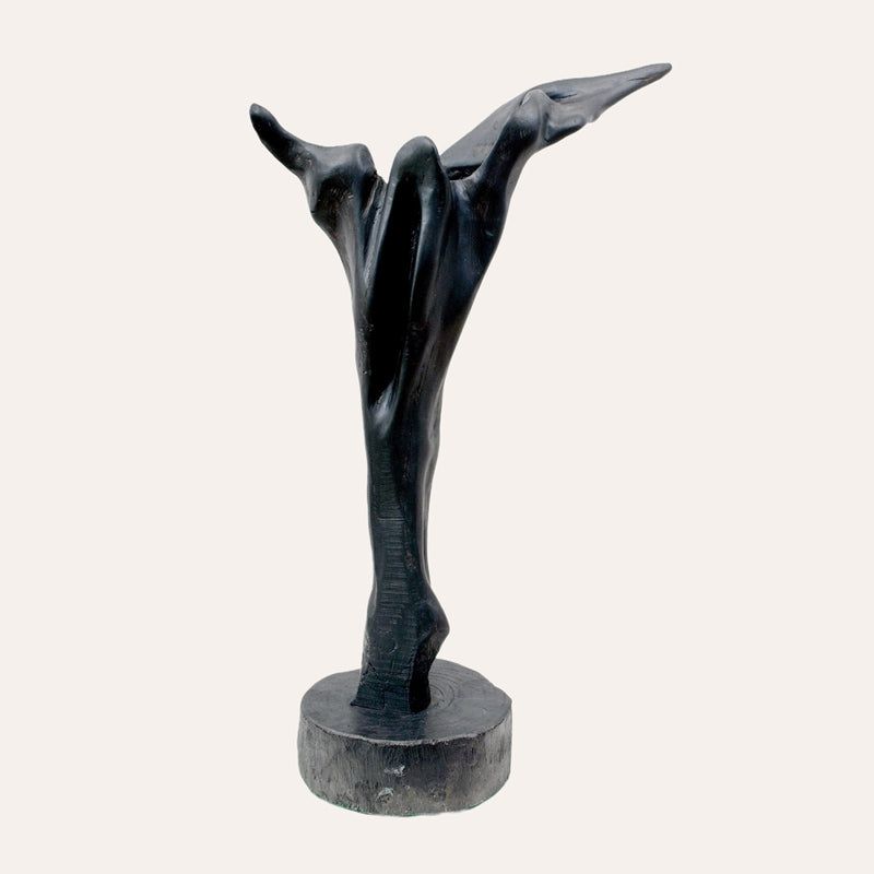 View from Another World bog oak sculpture by Larry Harney, hand-carved from prehistoric Irish bog oak.